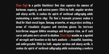 Ebon Sigil Font Poster 2