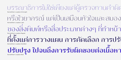 Bunnathikarn Loopless Font Poster 3
