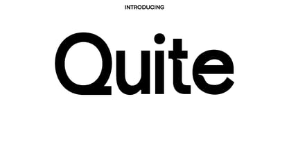 Quite Font Poster 1