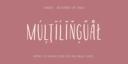 Tranquila Font Poster 2