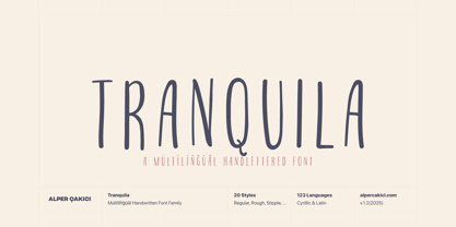 Tranquila Font Poster 1