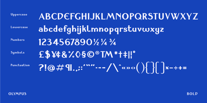 Olympus Font Poster 13