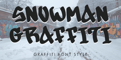 Snowman Graffiti Font Poster 1