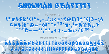 Snowman Graffiti Font Poster 5
