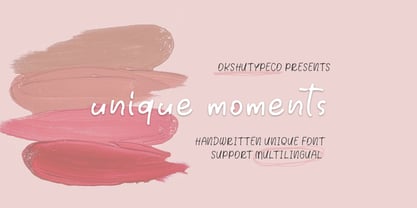 Unique moments Font Poster 1