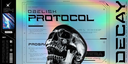 Digital Obelisk Font Poster 6