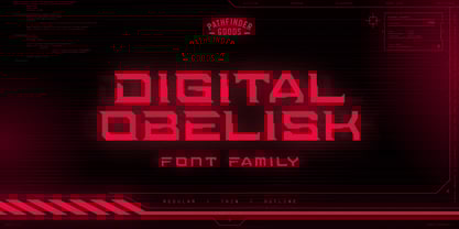 Digital Obelisk Font Poster 1