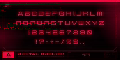 Digital Obelisk Font Poster 3