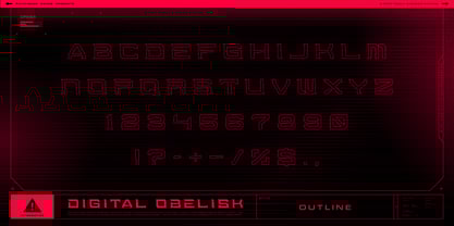 Digital Obelisk Font Poster 4