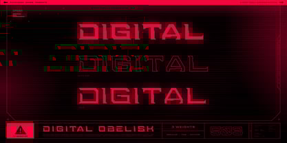 Digital Obelisk Font Poster 2