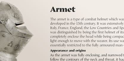 Armet Font Poster 2