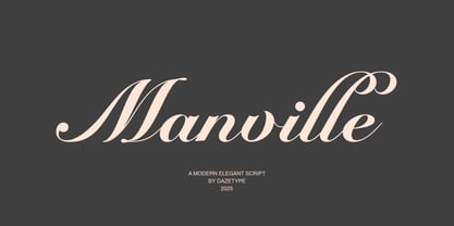 Manville Font Poster 1