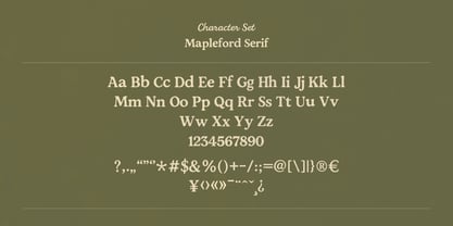 Mapleford Font Poster 10