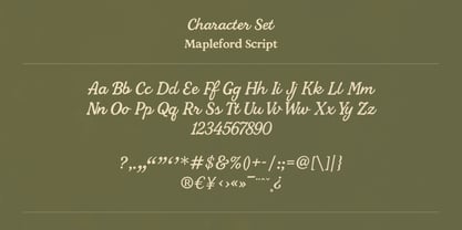 Mapleford Font Poster 9