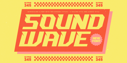 Sound Wave Font Poster 1