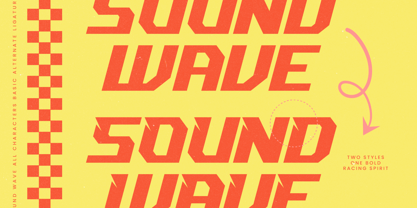 Sound Wave Font Poster 13