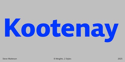 Kootenay Variable Font Poster 1