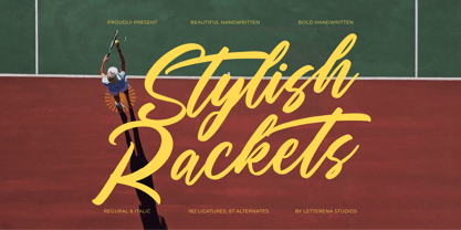 Stylish Rackets Font Poster 1