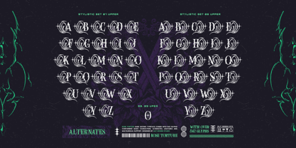 Rose torture Font Poster 12