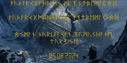 Ongunkan Elder Futhark Karablgs Font Poster 2