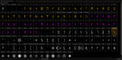 Ongunkan Elder Futhark Karablgs Font Poster 3