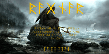 Ongunkan Elder Futhark Karablgs Font Poster 1