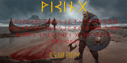 Ongunkan Elder Futhark Karablgs Font Poster 4