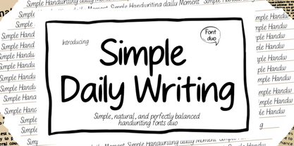 Simple daily writing Font Poster 1