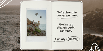 Simple daily writing Font Poster 4