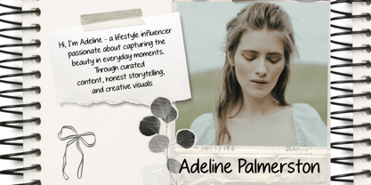 Simple daily writing Font Poster 3