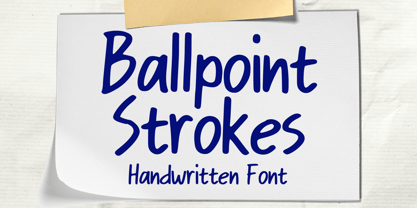 Ballpoint Strokes Font Poster 1