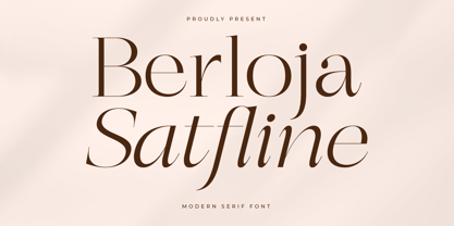 Berloja Satfline Font Poster 1