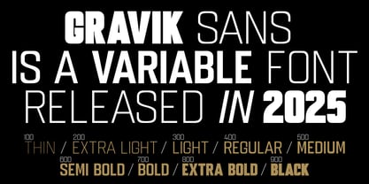 Gravik Sans Variable Font Poster 2