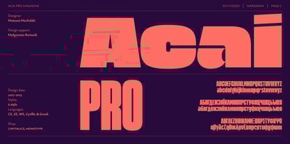 Acai PRO Font Poster 1