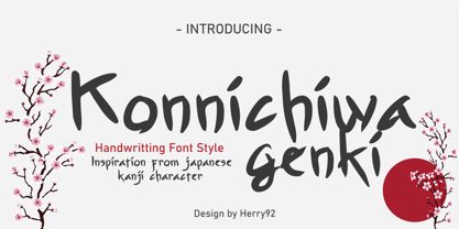 Konnichiwa Genki Font Poster 1