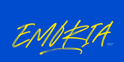 Emoria Brush Font Poster 1