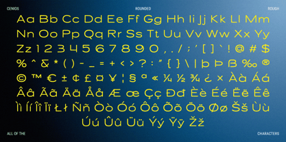 Cenios Rounded Rough Font Poster 4