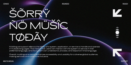 Cenios Rounded Rough Font Poster 3