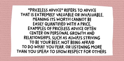 Priceless Advice Font Poster 3