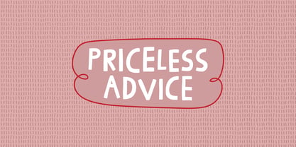 Priceless Advice Font Poster 1