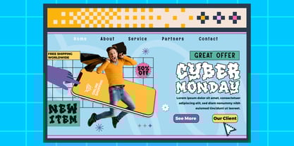 Noise Block Font Poster 4