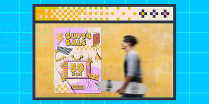 Noise Block Font Poster 3