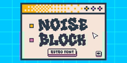 Noise Block Font Poster 1