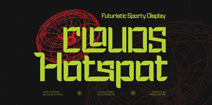 Clouds Hotspot Font Poster 1