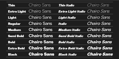 Chairo Sans Font Poster 8