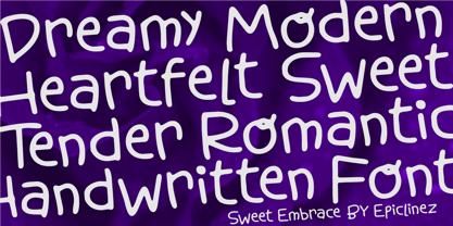 Sweet Embrace Font Poster 3