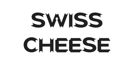 Swiss cheese Font Poster 5