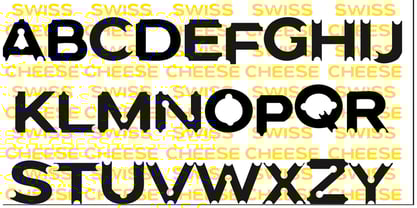 Swiss cheese Font Poster 2
