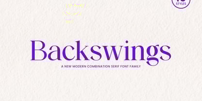 Backswings Font Poster 1