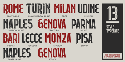 Giallorossi Font Poster 3